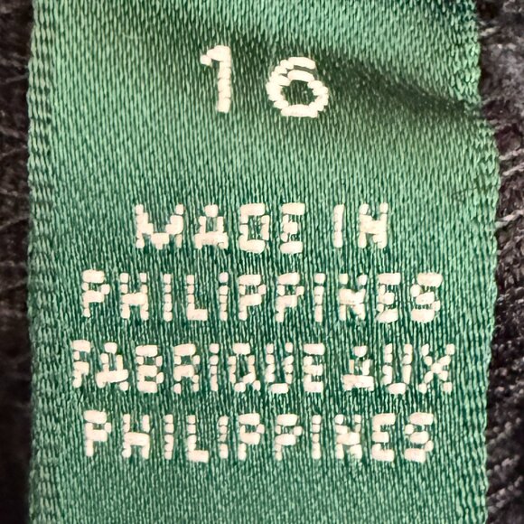 EUC Women's RALPH LAUREN High Rise Trouser w/Side Buttons Black | Size 16 - Picture 7 of 10